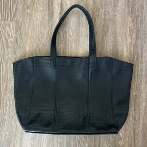 Neiman Marcus Croc Faux Leather Tote